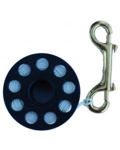 Plastic finger reel with butterfly carabiner. Available in 4 sizes