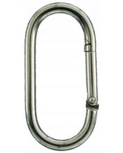 Straight carabiner 6x60mm stainless steel