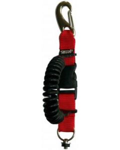 Camera spiral with RVS hook and camera screw. Available in 4 colors.