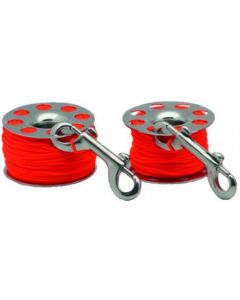 Finger Reel RVS with butterfly hook, available in 4 sizes 9m, 15m, 30m, 45m